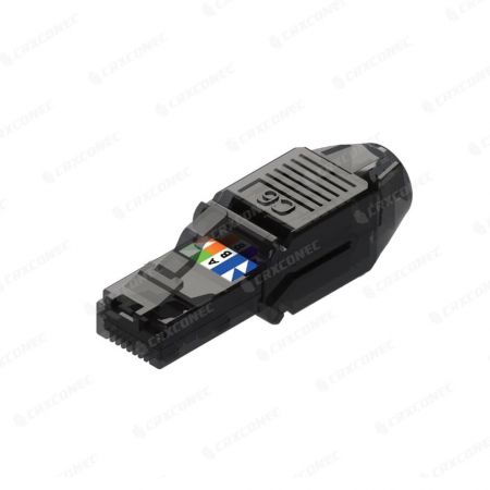 CAT6 UTP Field Termination Plug - CAT.6 UTP Toolfree Plug, Glassy Black Color